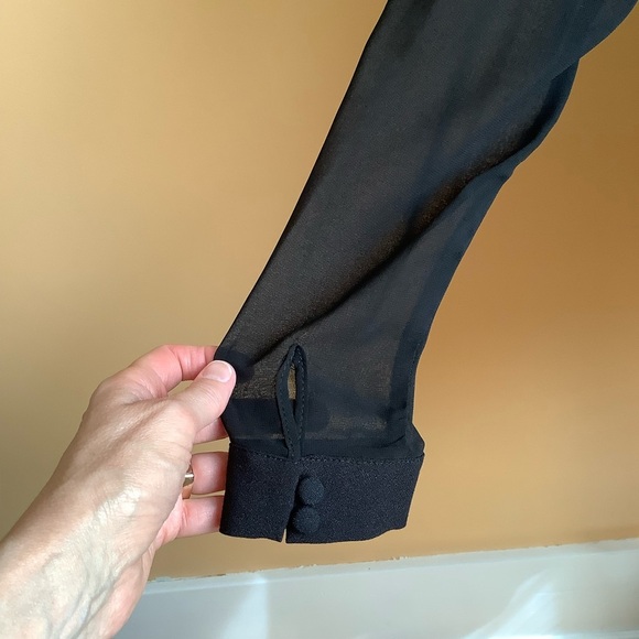 ASOS Black Sheer Detail Romper Size 8 - Picture 7 of 14